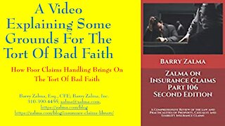 A Video Explaining Some Grounds for the Tort of Bad Faith