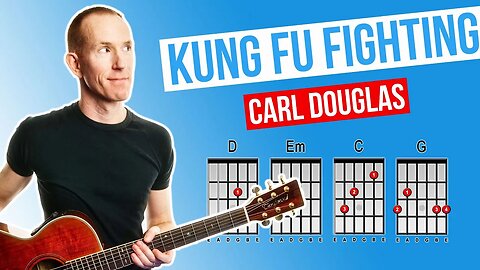 Kung Fu Fighting ★ Carl Douglas ★ Acoustic Guitar Lesson [with PDF]