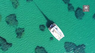 Exotic drone footage of the largest beach in Athens, Greece