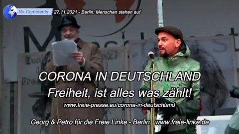 27.11.2021 - Berlin: Georg & Petro für Freie Linke - 3. Marktplatz der Demokratie