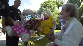 Vero Beach resident celebrates 100th birthday with help from police