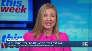 Phoenix Mayor Kate Gallego points to surge in cases as cause of testing shortages