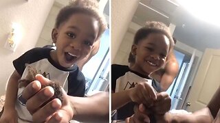 A CUT ABOVE: TODDLER HAS HILARIOUS REACTION TO DAD GIVING HIM FIRST HAIRCUT