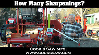 How many times can I sharpen a sawmill blade?