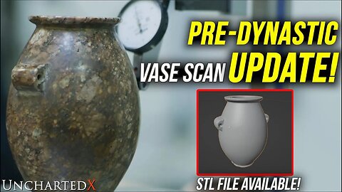 Ancient Egyptian Vase Scan Update! STL file, More Analysis - and Between the Lug Handles