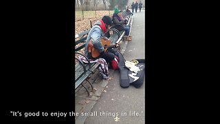 Homeless man sings truly inspirational song
