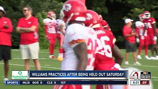 Claiborne practices for first time with Chiefs