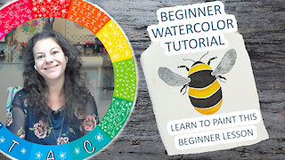 Paint With Me: [Bumblebee] Real-Time Watercolor Tutorial Workshop - Beginners Tips & Tricks