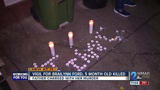 Family and friends hold vigil for 5-month-old Brailynn Ford