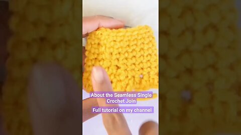 🧶 About the Seamless Single Crochet Join Method #infiniticraftingco #crochettutorials