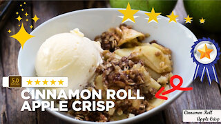Fun & easy apple crisp cinnamon roll recipe