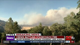 Crews continue to battle Stagecoach Fire