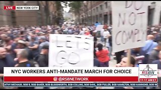 Huge Protest Against Vaccine Mandates in NYC