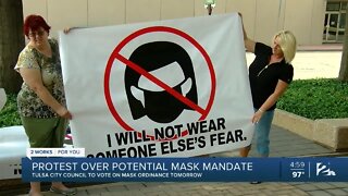 Protest over potential mask mandate
