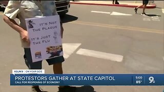 Protesters against stay-at-home order rally at Arizona Capitol