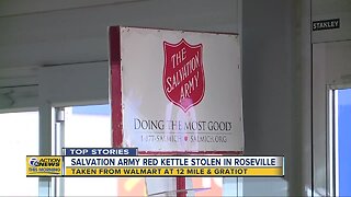 Salvation Army Red Kettle stolen in Roseville