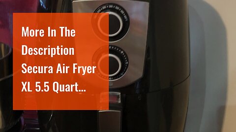 Secura Air Fryer XL 5.5 Quart 1800-Watt Electric Hot Air Fryers