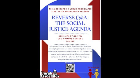 Promo: Social Justice Reverse Q&A at USC