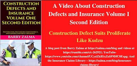 A Video About Construction Defects and Insurance Volume One Second Edition