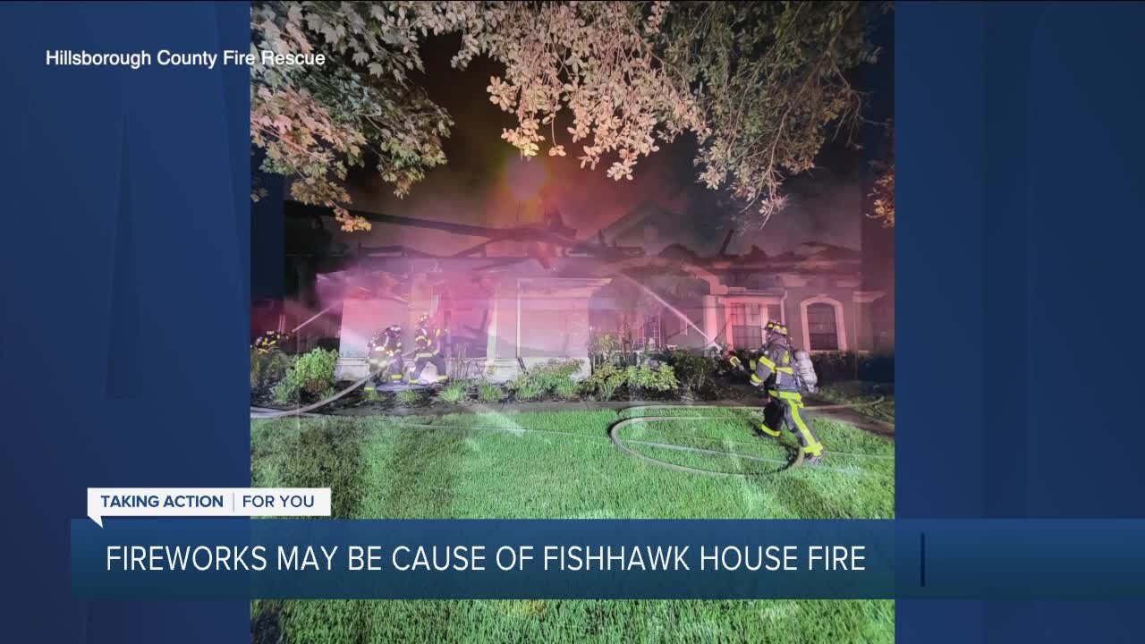 July 4th fireworks suspected in 2 Tampa Bay area house fires