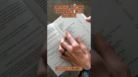Critical Knowledge: Emergency War Surgery Book - US Army