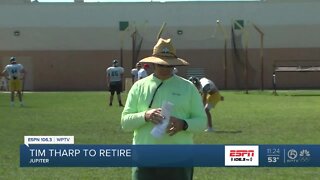 Jupiter football coach Tim Tharp plans to retire
