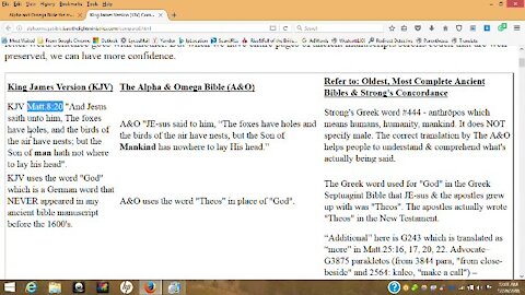 Most Accurate Bible Translation, Alpha & Omega Bible, NOT KJV
