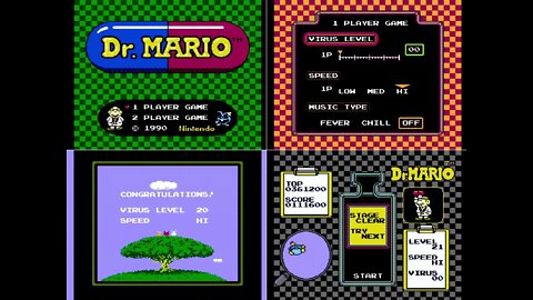 Nintendo Entertainment System (NES) :: Dr. Mario :: Full Walkthrough [HI] + Ending Sequence