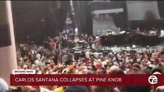 Carlos Santana collapses onstage during Pine Knob concert