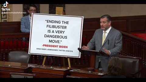 Ted Cruz On The Senate Floor Debating The End Of The Filibuster