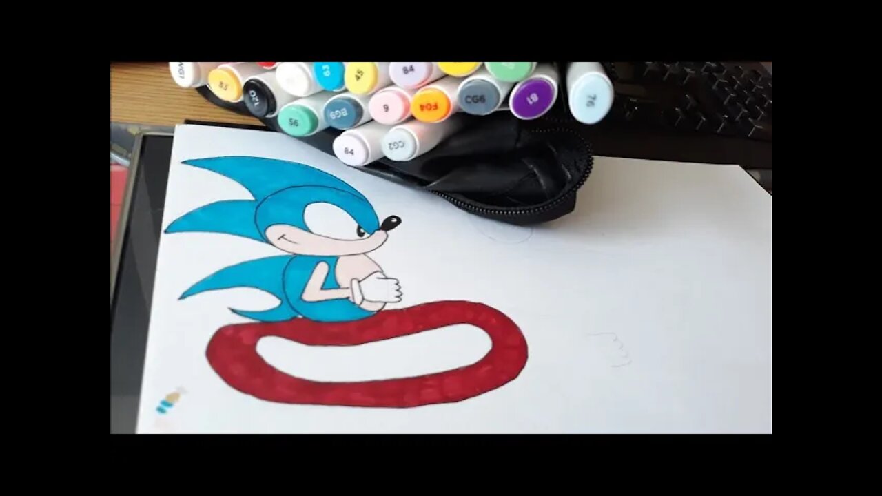 How to draw Sonic step by step 