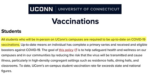 UConn Vaccine Mandate