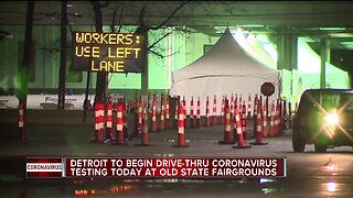 Detroit to begin drive-thru coronavirus testing today at old State Fairgrounds