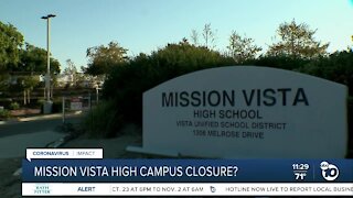 High school in Vista could face closure after COVID-19 cases