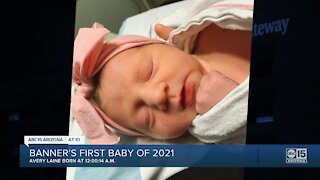 Family welcomes new baby seconds into 2021