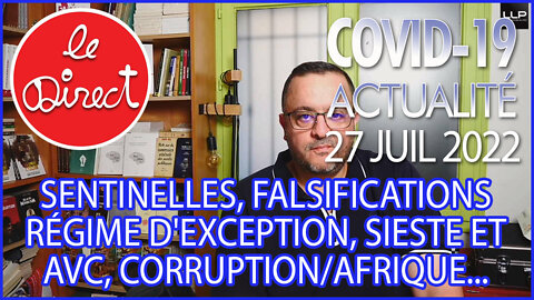Direct 27 juillet 22 : Sentinelles, falsifications, Régime d'exception, Corruption/Afrique...