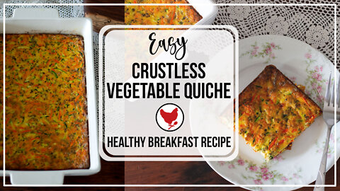 Easy Crustless Veggie Quiche | A Food Life Farm