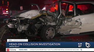 Drivers rescued after Spring Valley head-on collision