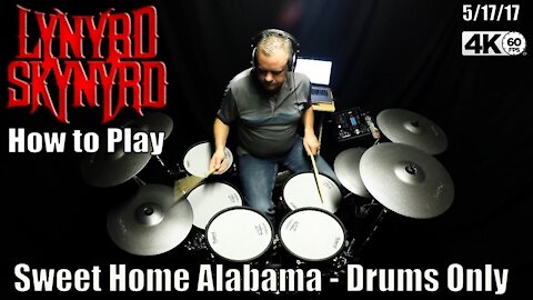 How to play Sweet Home Alabama - Lynyrd Skynyrd - Drums Only