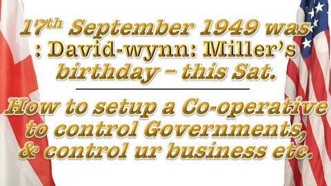17th September 1949 was: David-wynn: Miller's birthday. Plus other updates...