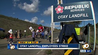 Employees at Otay Landfill Strike