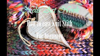 How to knit easy Knit stitch for beginners - Continental knitting (Tutorial #2/3)