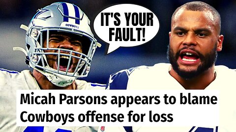 Micah Parsons BLAMES Dak Prescott For The Dallas Cowboys Playoff Loss To 49ers