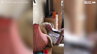 Ældre mand i tårer efter at have modtaget gave, der mindede ham om sin afdøde kone