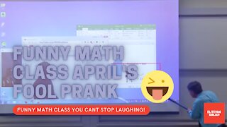 Funny April Fools Prank Math Professor Fixes Projector Screen during class