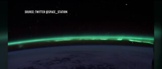 Southern lights captured by int. space station
