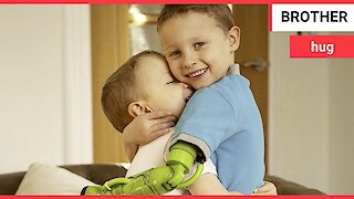 Little boy can finally hug his brother after receiving prosthetic arm