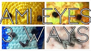 Learn how to embroider eyes for amigurumi | Gracefully Unraveled