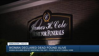 Woman declared dead found alive in funeral home