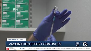 San Diego County vaccination effort continues